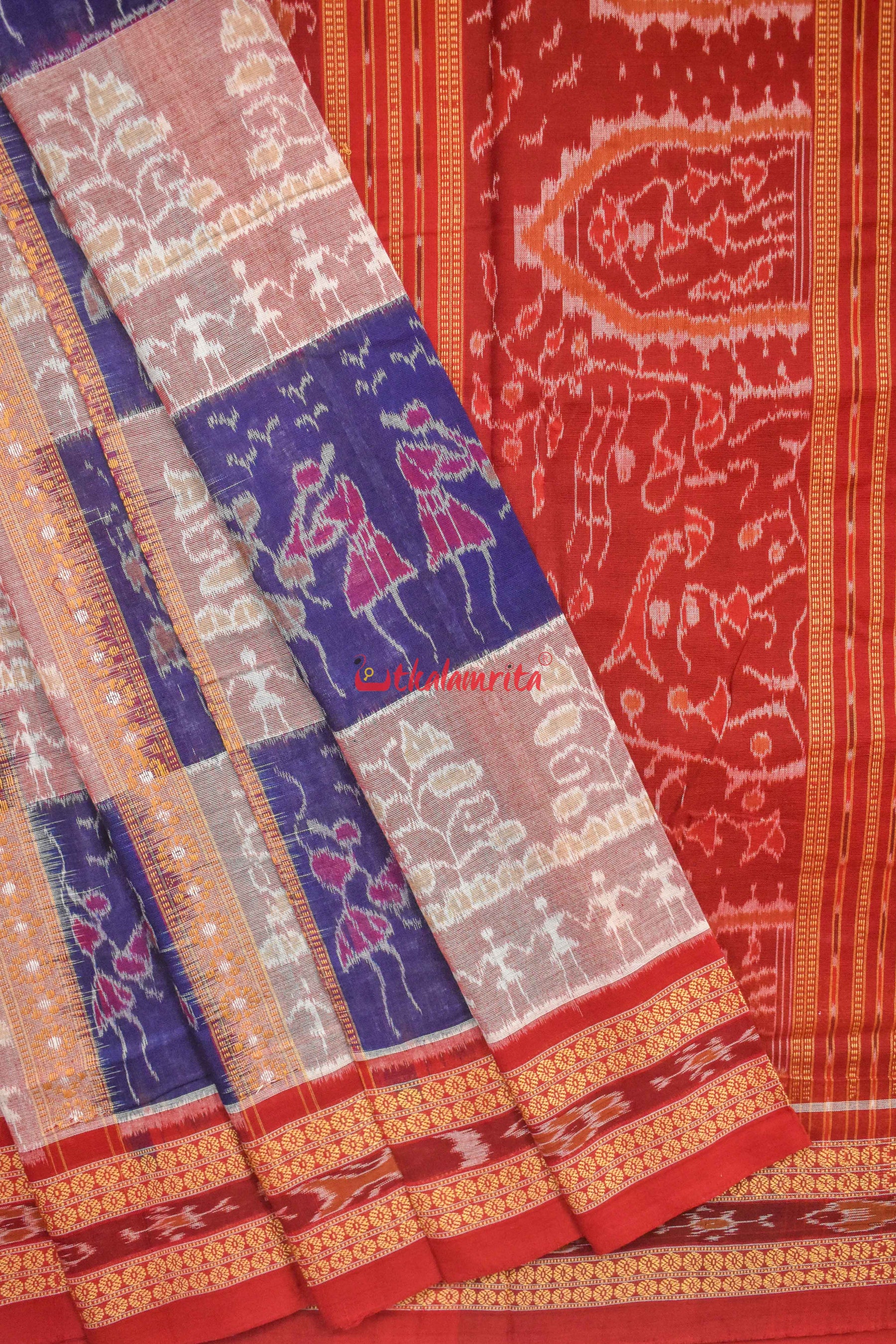 Buy NUAPATANALOOM Odisha Sambalpuri Handloom Ikat Women's Cotton Saree, Odisha  Handloom Handmade Pure Cotton Khandua Saree, Ikkat Orissa Traditional Handloom  Saree Without Blouse (Grey, NPTL 2037) at Amazon.in